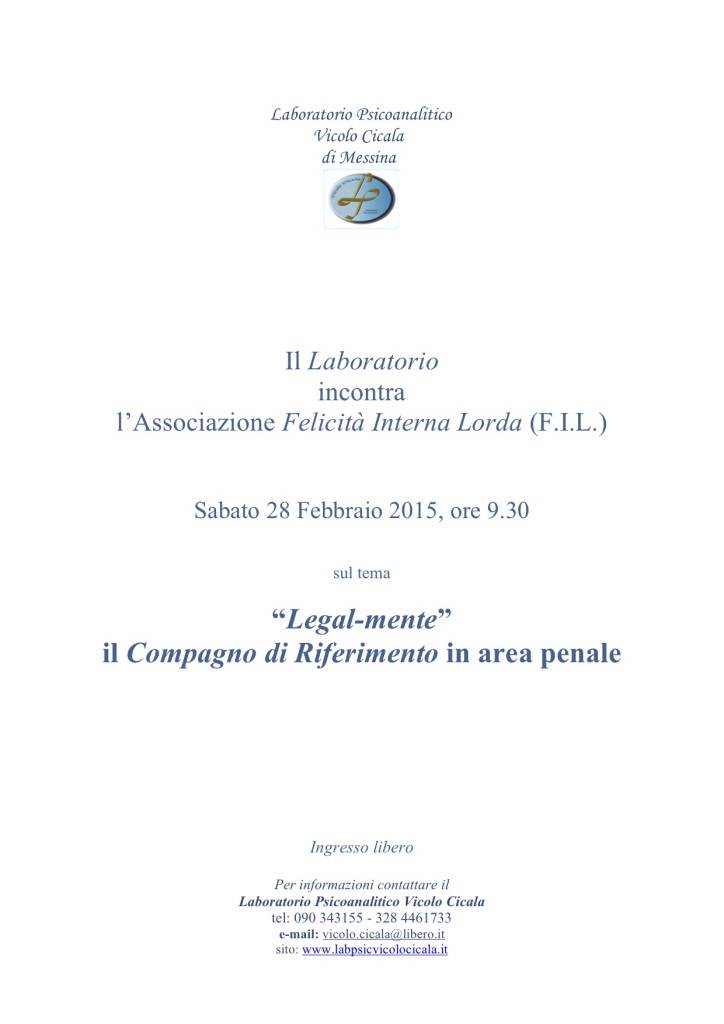 "Legal-mente" il Compagno di Riferimento in area penale